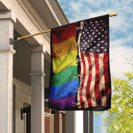 Unifinz 4th Of July Flags LGBT Pride American Flag Garden Flag Independence Day Flags 4th Of July House Flag 2022