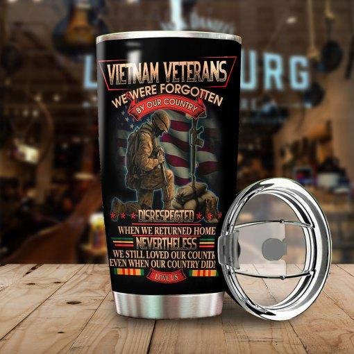 Unifinz Veteran Tumbler 20 oz Vietnam Veterans We Were Forgotten Tumbler Cups 20 oz Military Tumblers 2022