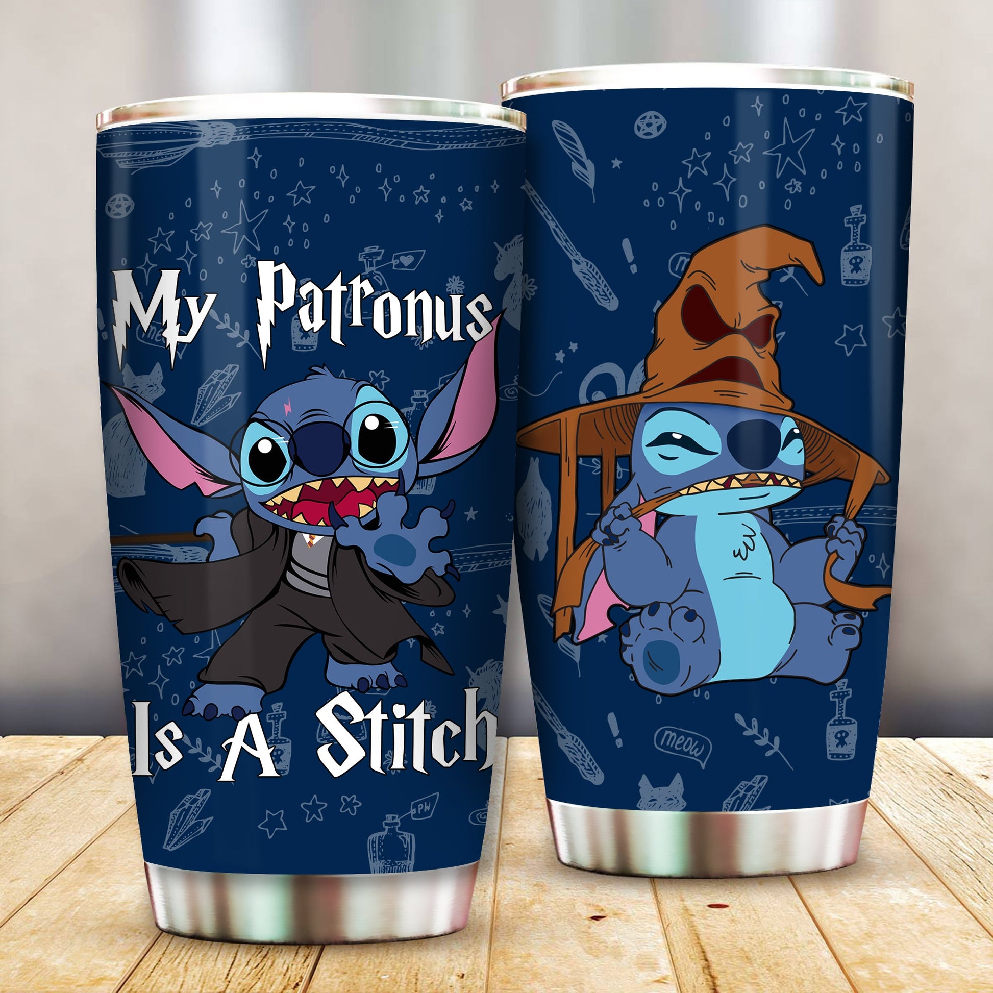 Unifinz Stitch HP Tumbler My Patronus Is A Stitch Tumbler Cup Funny Cute DN Stitch Travel Mug 2022