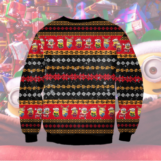 Unifinz Minions Ugly Sweater Minion Snow Day Chrsitmas Pattern Sweater Amazing Minions Sweater 2023