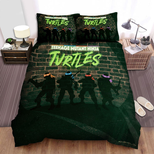 TMNT Bedding Set Ninja Turtles In The Dark The Movie 1990 Duvet Covers Black Unique Gift