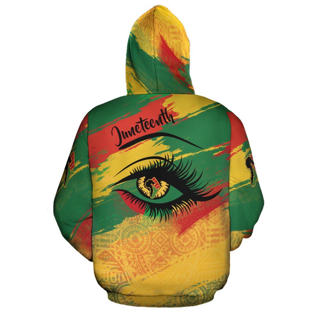 Unifinz Juneteenth Hoodie The Juneteenth Eye Yellow Red Green Hoodie Juneteenth Apparel 2022