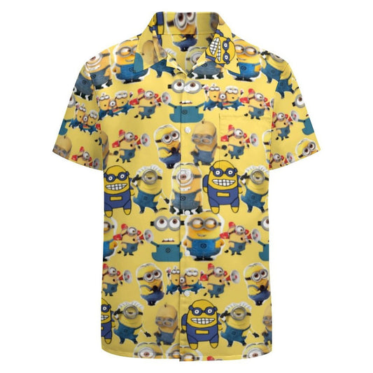 Unifinz Minions Hawaiian Shirt Minions Characters Pattern Yellow Hawaii Shirt Minions Aloha Shirt 2023