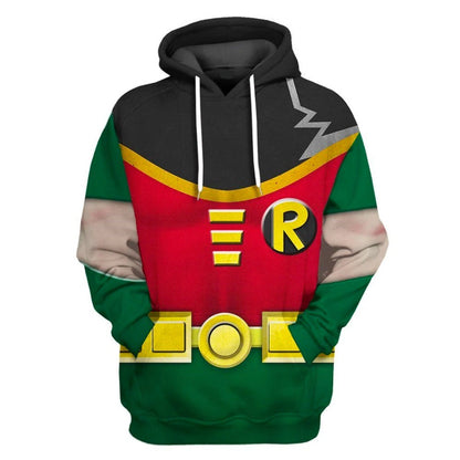 Teen Titan Hoodie Teen Titan Robin Cosplay Costume T-shirt Sweatshirt Colorful Unisex Adults New Release