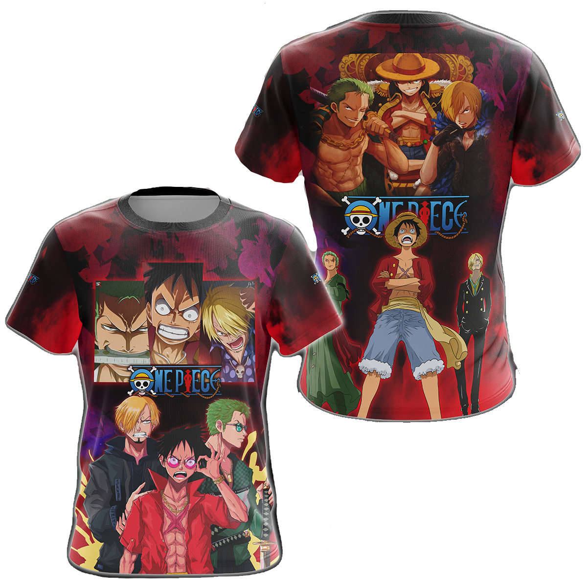 One Piece Hoodie One Piece Luffy Sanji Zoro T-shirt Colorful Unisex