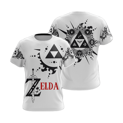 The Legend Of Zelda Hoodie Zelda Triforce Lorule Race Emblem T-shirt Black White Unisex