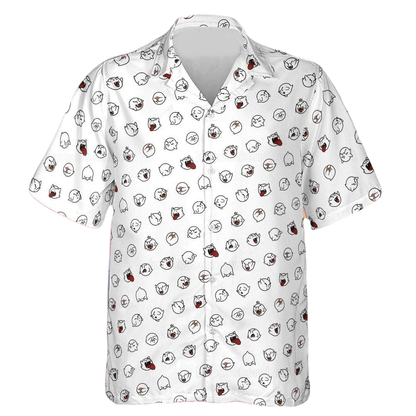 Mario Hawaii Shirt Super Mario Boo Pattern Aloha Shirt White Unisex