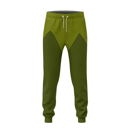 DN Pants Peter Pan Costume Jogger Green Unisex Adults New Release