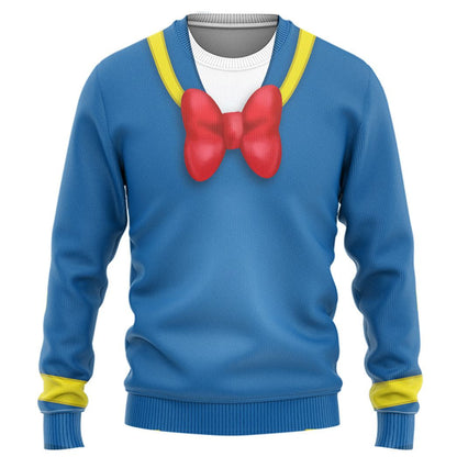 DN Hoodie Donald Duck Costume T-shirt Sweatshirt Blue Unisex Adults New Release