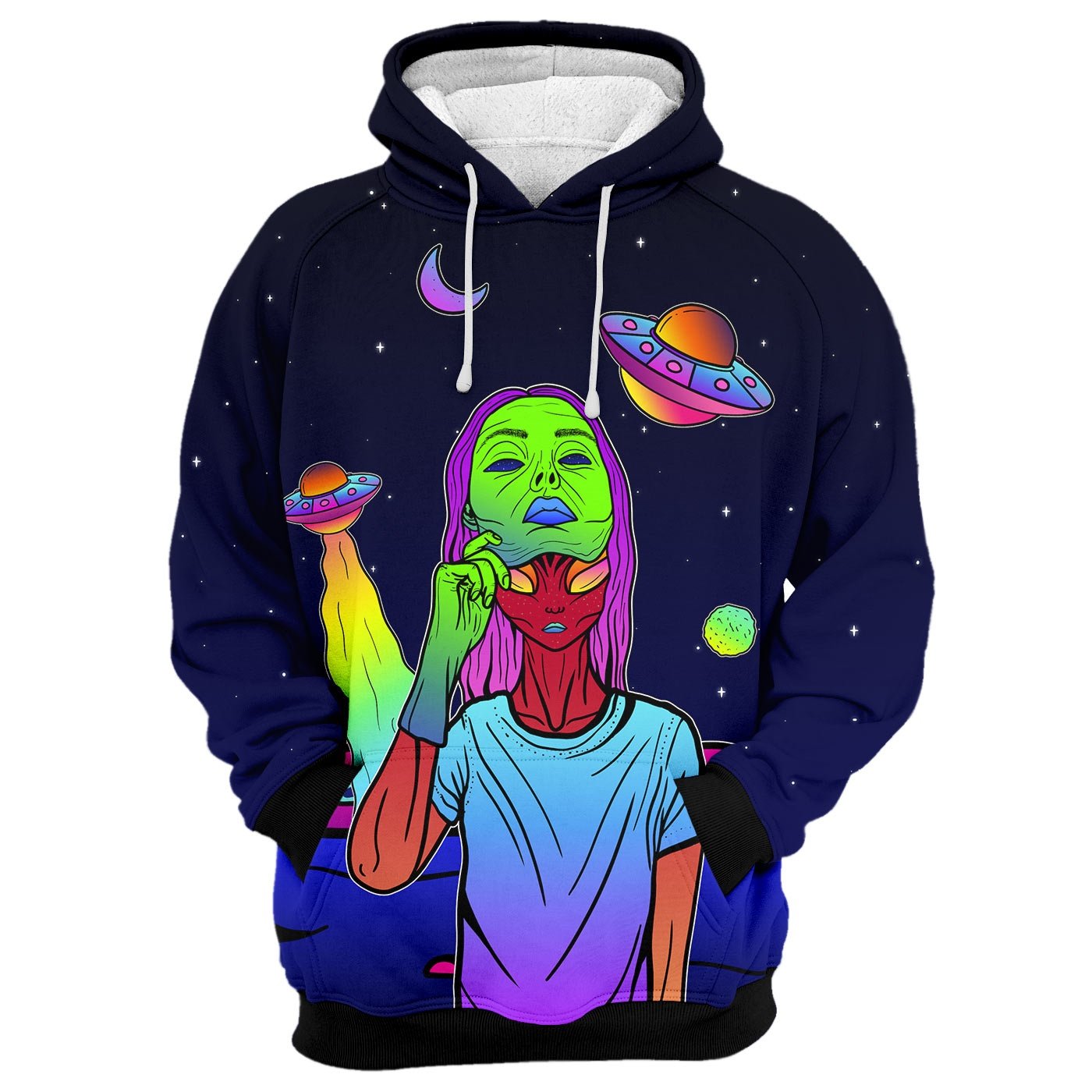 Unifinz Alien Hoodie Disguising Human Alien Hoodie Alien Apparel 2022