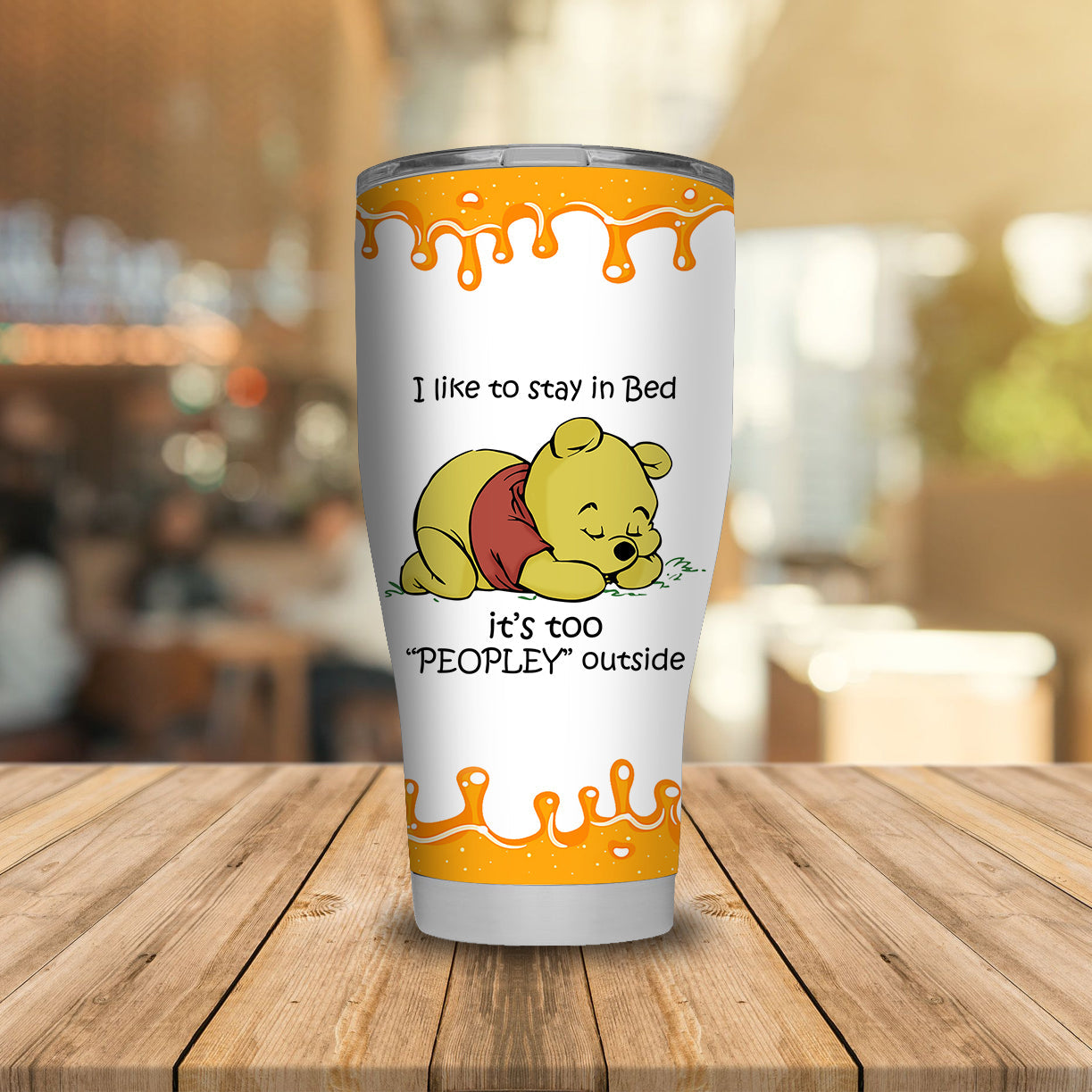 Unifinz DN WTP Tumbler Pooh I Like To Stay In Bed Tumbler Cup Cute DN WTP Travel Mug 2026