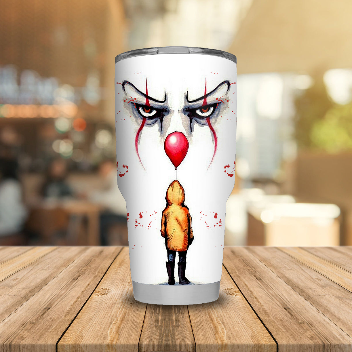 Unifinz Horror Tumbler It Pennywise S.King's Movie Tumbler Cup Cool Awesome IT Travel Mug 2026
