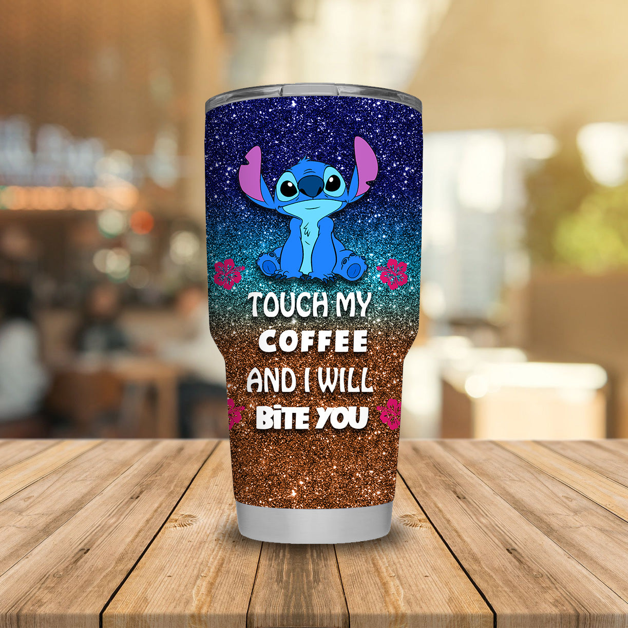 Unifinz Stitch Tumbler Touch My Coffee And I Will Bite You Tumbler Cup Cute Funny DN Stitch Travel Mug 2025