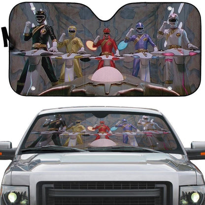 Power Ranger Car Sun Shade Wild Force Cockpit Power Rangers Windshield Sun Shade