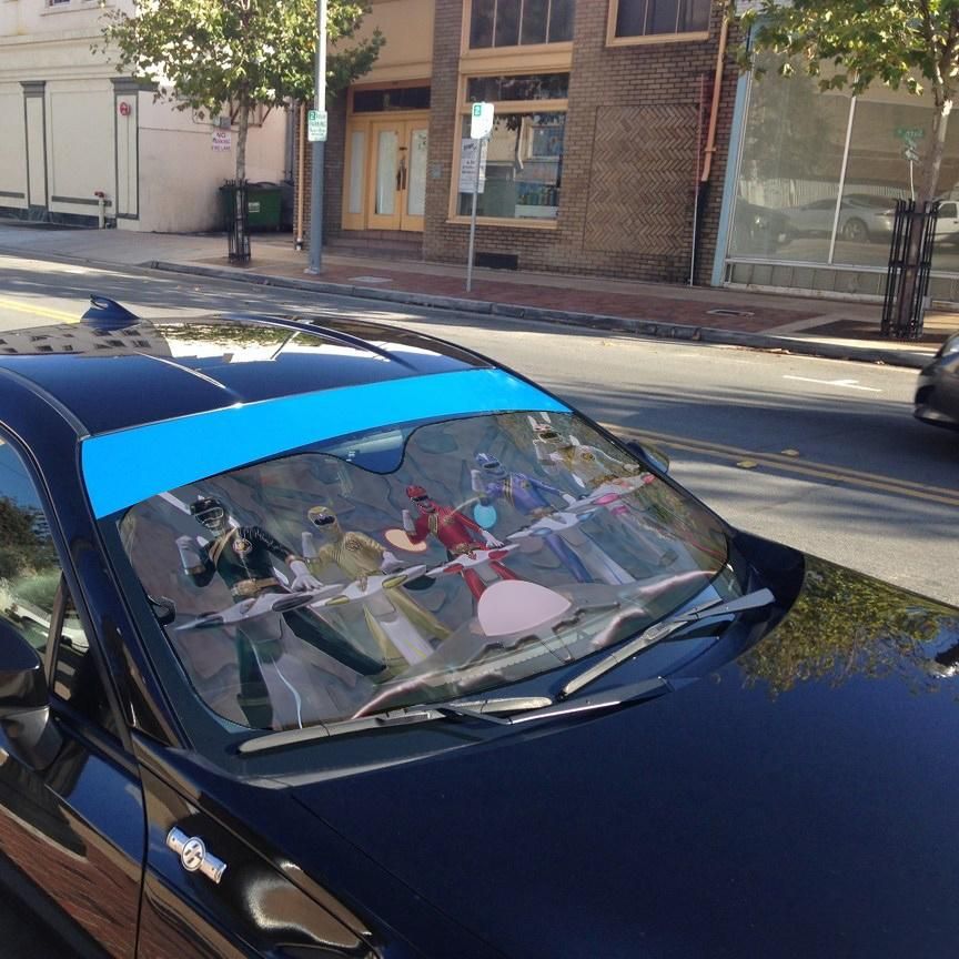 Power Ranger Car Sun Shade Wild Force Cockpit Power Rangers Windshield Sun Shade