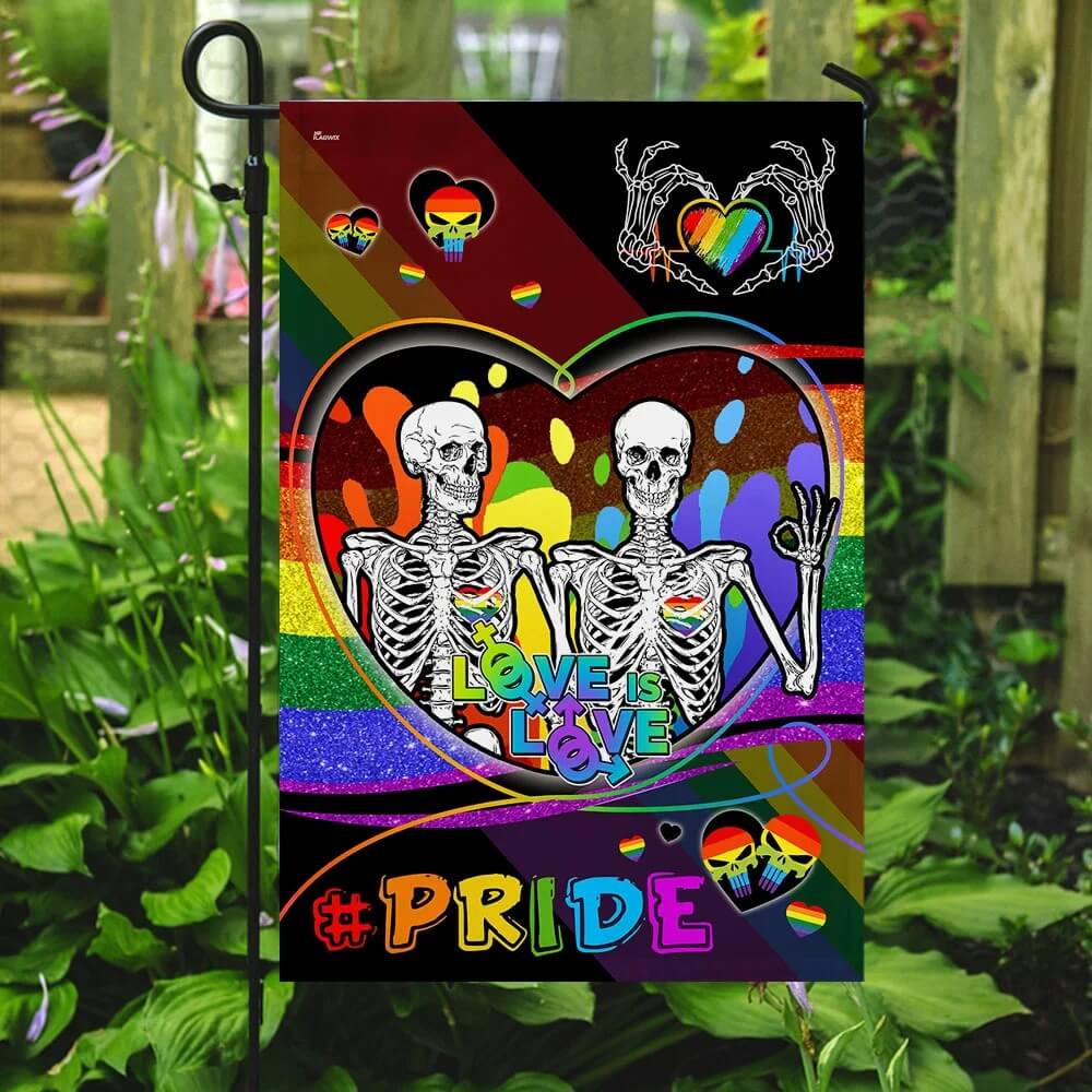 Unifinz LGBT Pride Flag Skull Love Is Love LGBT Pride Garden Flag LGBT House Flag 2022
