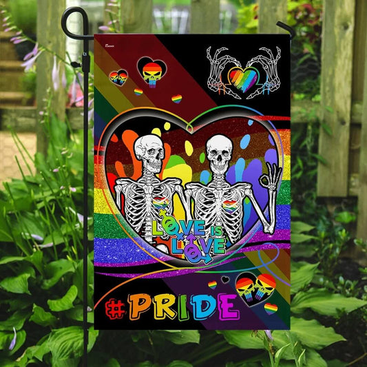 Unifinz LGBT Pride Flag Skull Love Is Love LGBT Pride Garden Flag LGBT House Flag 2022