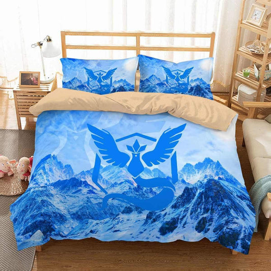 PKM Bedding Set PKM Team Mystic Mountain Graphic Duvet Covers Blue Unique Gift