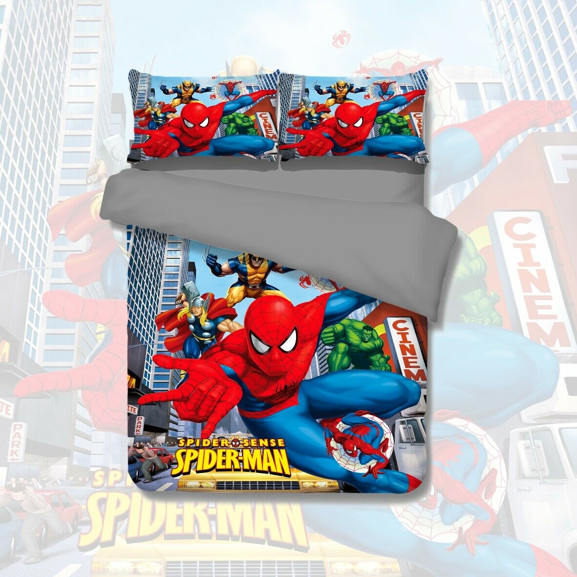 Spiderman Bedding Set MV Spiderman And Hulk Thor Duvet Covers Colorful Unique Gift