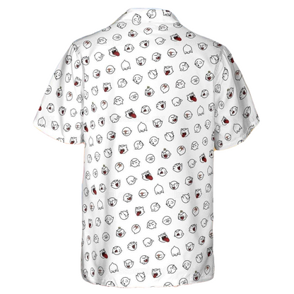 Mario Hawaii Shirt Super Mario Boo Pattern Aloha Shirt White Unisex