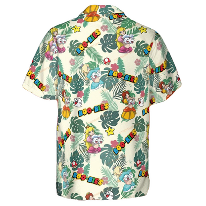 Mario Hawaii Shirt Super Mario Boo-Bies Pattern Aloha Shirt Colorful Unisex