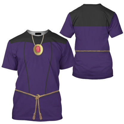 DN T-shirt Evil Queen Snow White Villain Costume T-shirt Purple Black Unisex Adults New Release