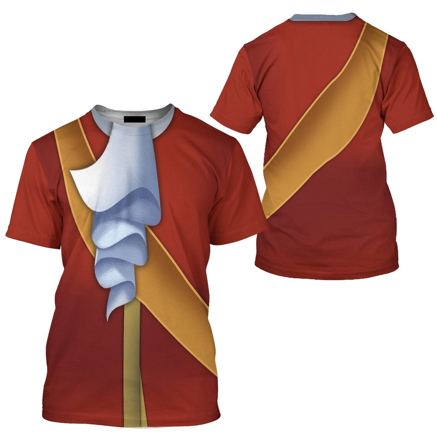 DN T-shirt Captain Hook Villain Costume T-shirt Red Unisex Adults New Release