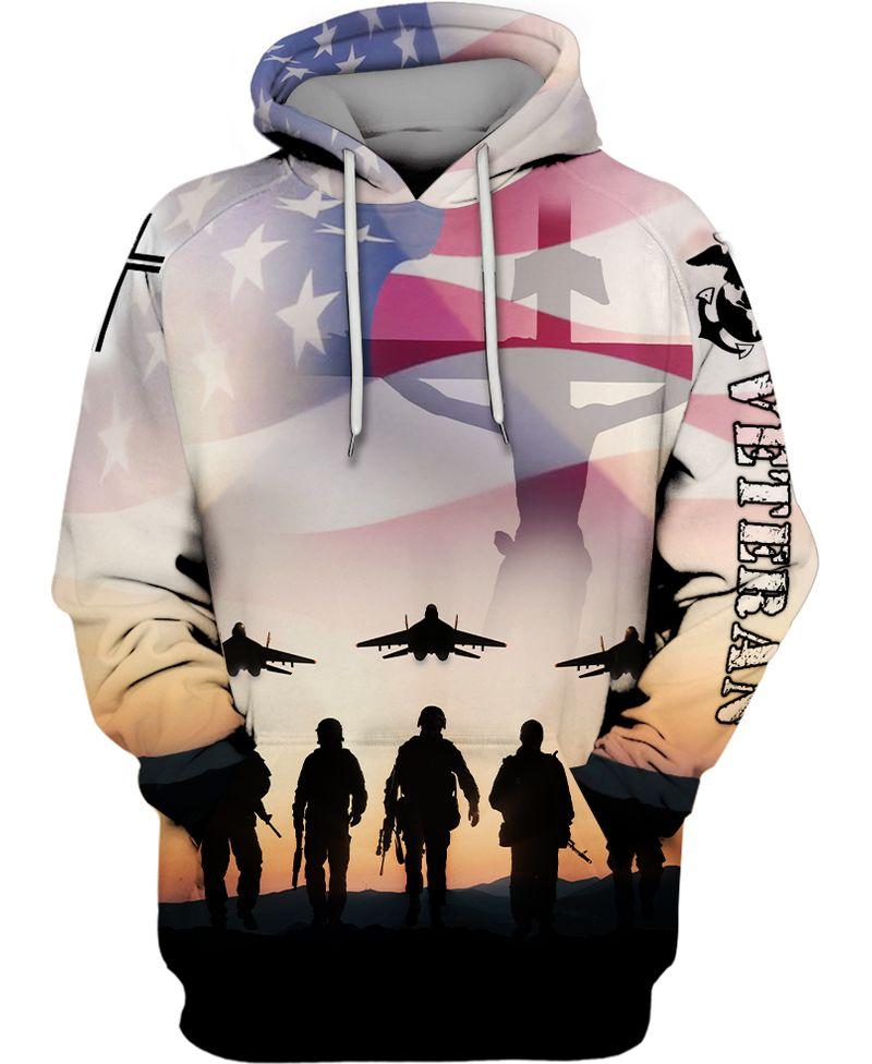 Unifinz Veteran American Hoodie Military Shirt Only Two Defining Die For You Jesus T-shirt Veteran Shirt Apparel Military Hoodie 2022