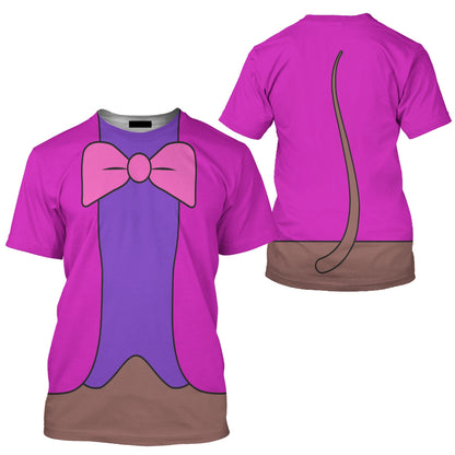 DN T-shirt Dormouse Alice In Wonderland Costume T-shirt Sweatshirt Pink Purple Unisex Adults New Release