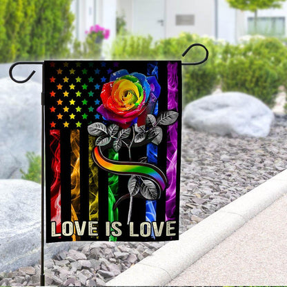 Unifinz LGBT Pride Flag Rainbow Rose American Flag Love Is Love Garden Flags LGBT House Flag 2022