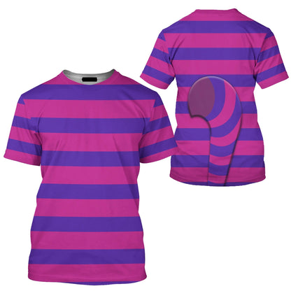 DN T-shirt Cheshire Cat Alice In Wonderland Costume T-shirt Sweatshirt Pink Purple Unisex Adults New Release