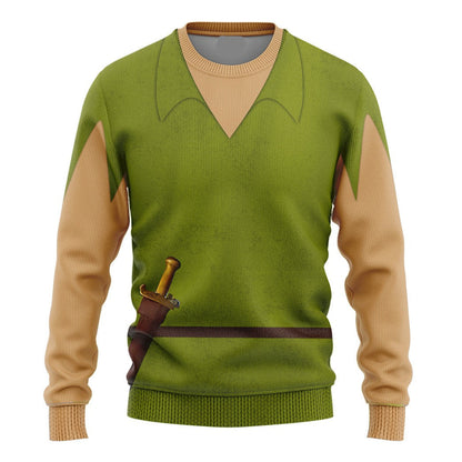 DN Hoodie Peter Pan Costume T-shirt Sweatshirt Green Unisex Adults New Release