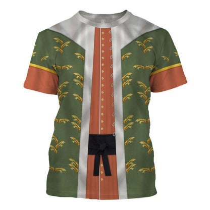 Historical Hoodie Celebi Mehmed Ottoman Empire Costume T-shirt Green Orange Unisex