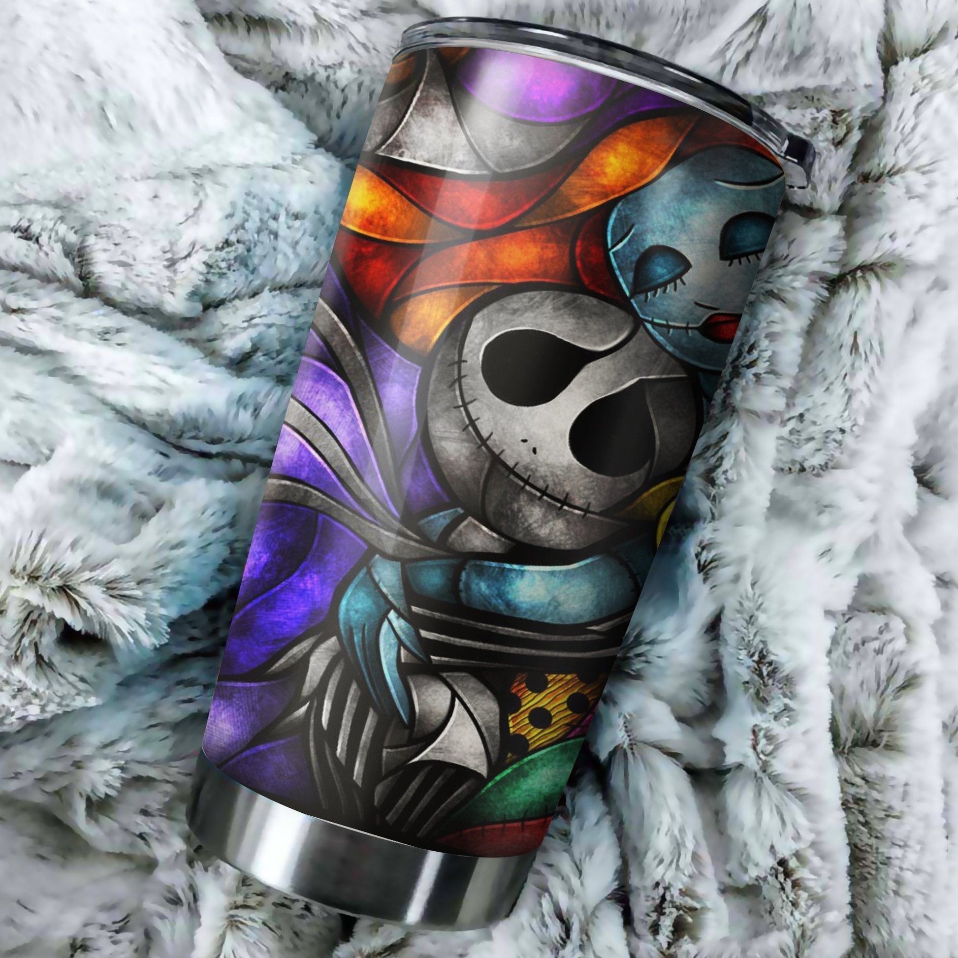  Nightmare Before Christmas Tumbler 20 Oz Sally Hugging Jack Art Style Tumbler Cup 20 Oz