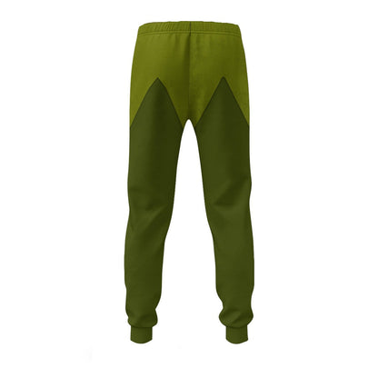 DN Pants Peter Pan Costume Jogger Green Unisex Adults New Release