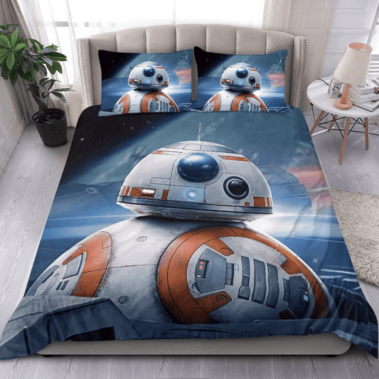 SW Bedding Set SW BB-8 Robot Graphic Duvet Covers Blue Unique Gift