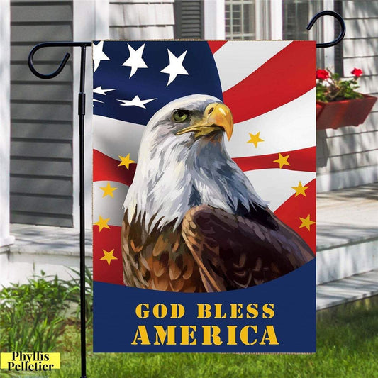 Unifinz 4th Of July Flags Eagle God Bless America Painting Garden Flag 4th Of July Garden Flag Independence Day Flag 2022