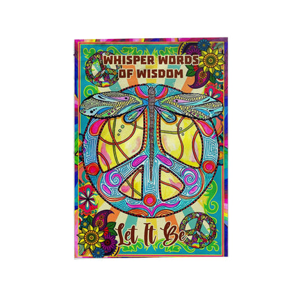 Hippie House Flag Dragonfly Whisper Words Of Wisdom Let It Be Colorful Garden Flag