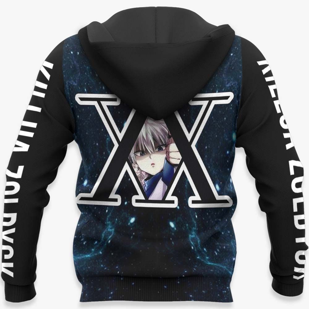 Hunter X Hunter Hoodie Killua Zoldyck XX Lighting Skill Black Blue Hoodie Adult Full Print Hunter Hunter Merch