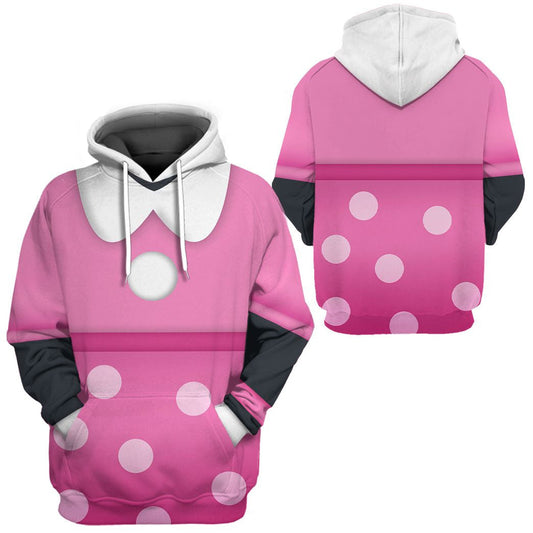 DN Hoodie DN Minnie Costume T-shirt Pink Unisex Adults New Release