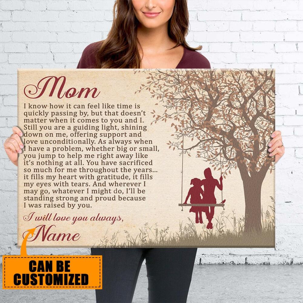 Personalized Mother Lanscape Canvas Custom I Will Love You Always Lanscape Canvas 48''x32'' Yellow