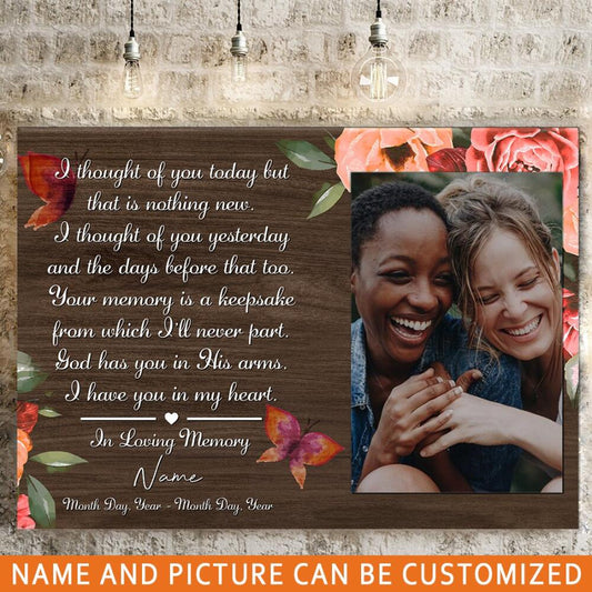 Personalized Memorial Landscape Canvas In Loving Memory Wood For Loss Of Some One Custom Memorial Gift M05