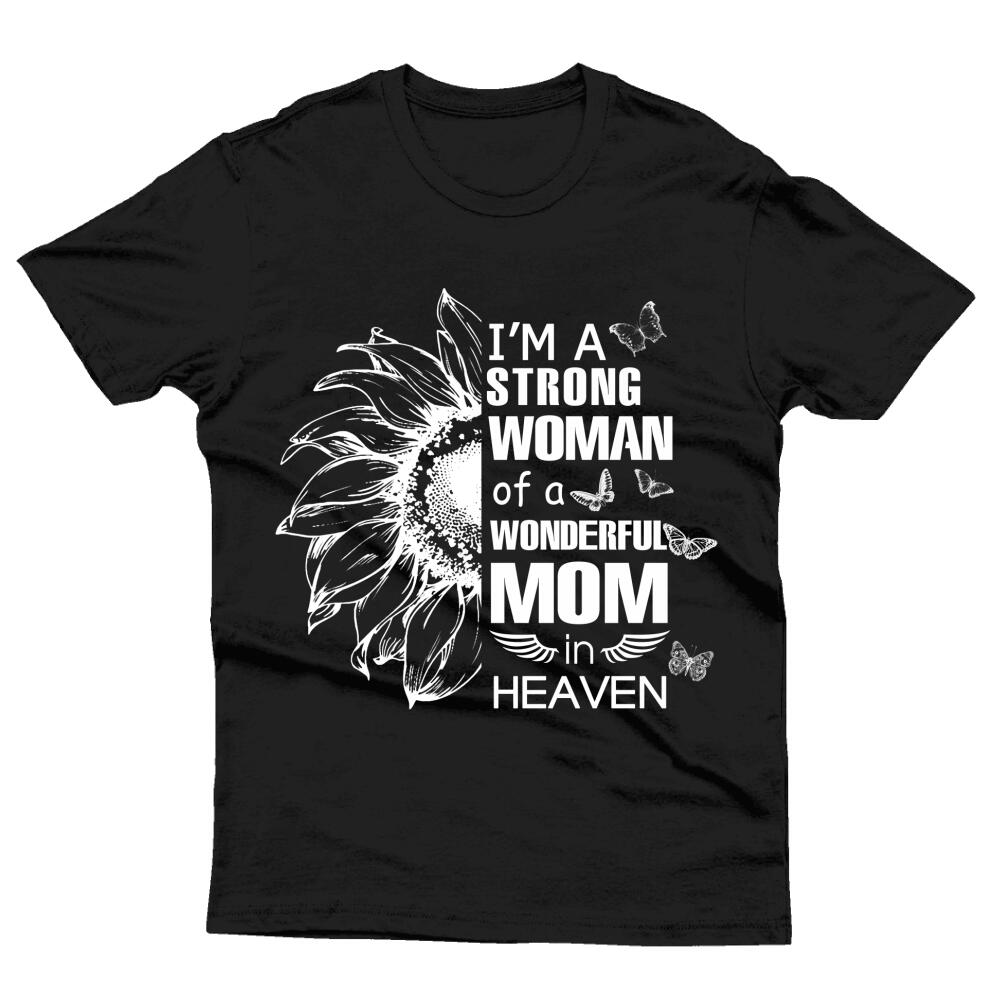 Custom Memorial Tshirt For Loss Of Child I'm A Strong Woman Sunflower Tshirt 6XL Black M79