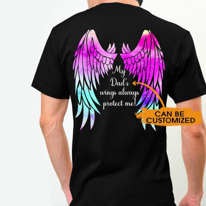 Custom Memorial Tshirt For Lost Loved Ones Always Protect Me Guardian Angel Tshirt 6XL Black M87
