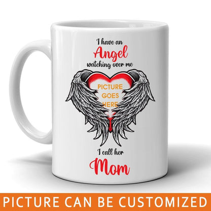 Custom Memorial Mug For Lost Loved Ones Angel Mom Mug 11 oz White M24