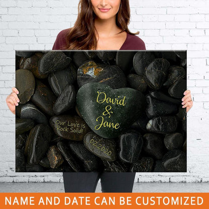 Our Love is Rock Solid - Personalized Canvas