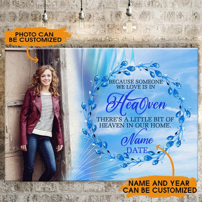 Personalized Memorial Landscape Canvas Heaven In Our Home Landscape Canvas Custom Memorial Gift M104