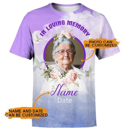 Personalized Memorial Shirt In Loving Memory For Mom, Dad , Grandpa, Son, Daughter Custom Memorial Gift M130