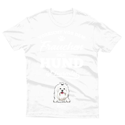 Unifinz Hund Tshirt Vorsicht Vor Dem Frauchen Der GD11