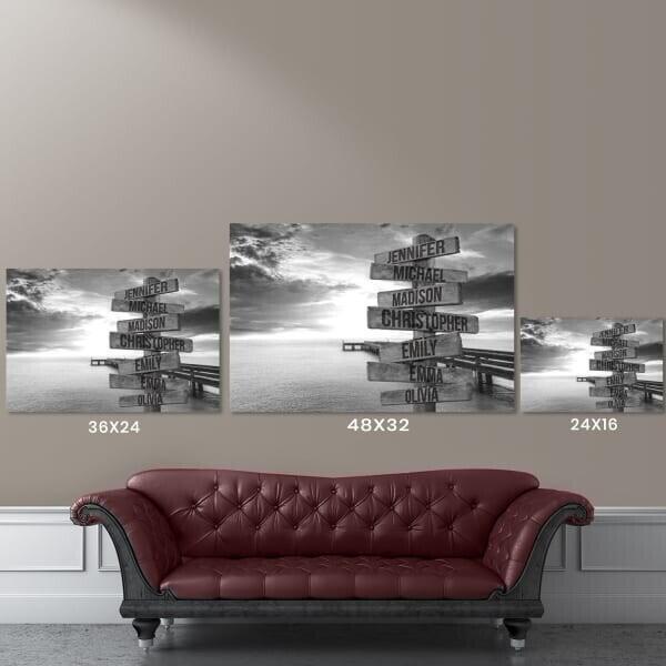 Personalized Memorial Landscape Canvas My Angel Husband Wings For Loss Of Husband Landscape Canvas Custom Memorial Gift M205